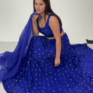 royal blue lehenga set