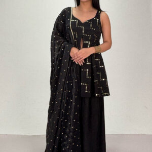 black sharara set