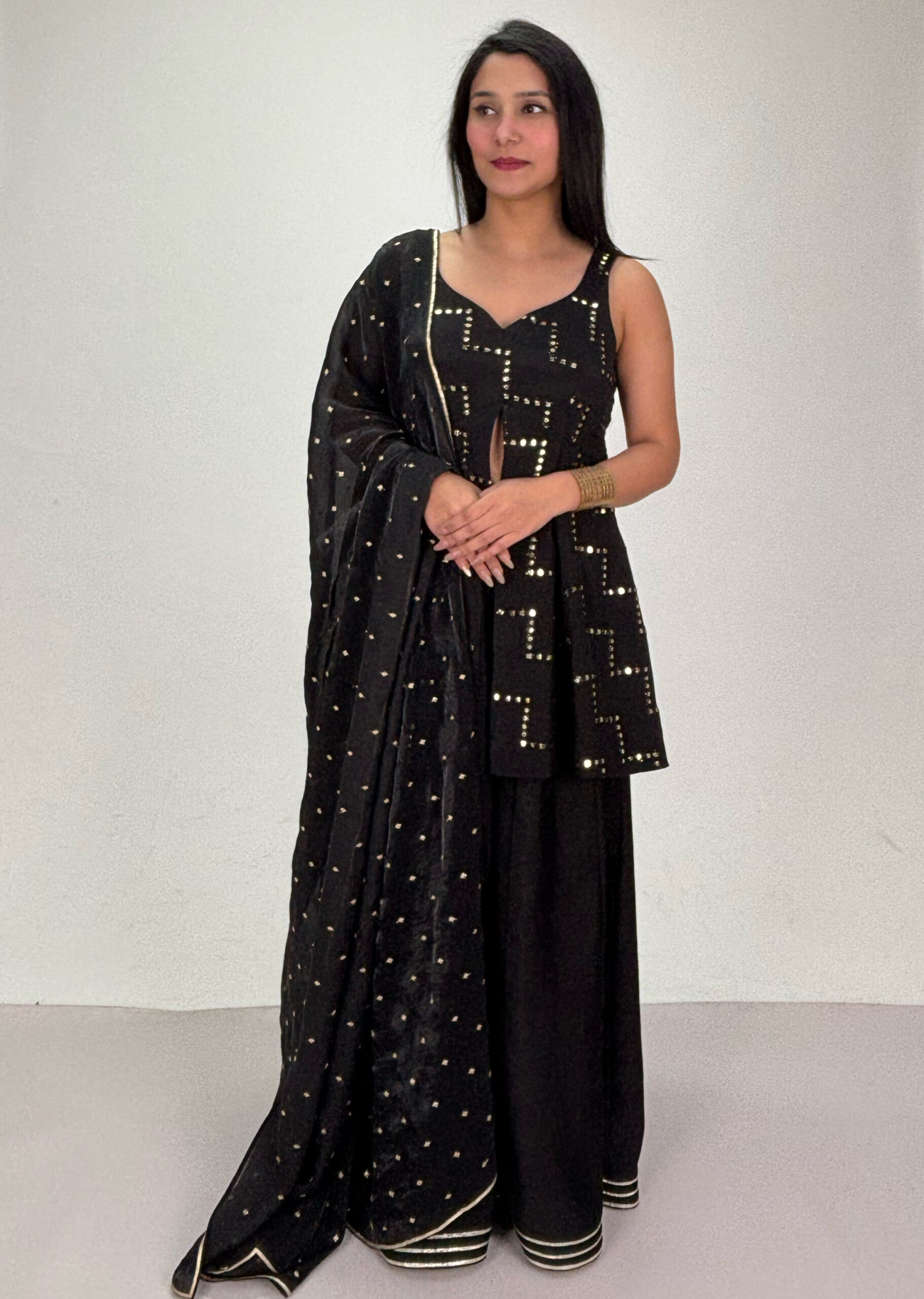 black sharara set black sharara set