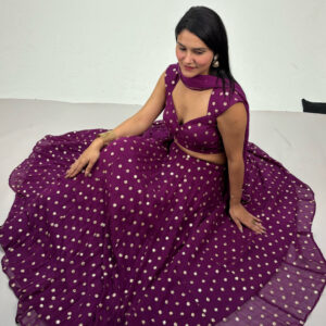 zari weave lehenga set